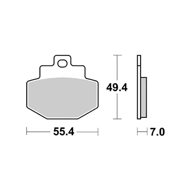 PASTIGLIA FRENO POST. SBS 166HM PIAGGIO Vespa GTV IE 4T 4V (M4520) 300 10/13