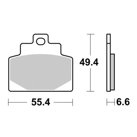 PASTIGLIA FRENO ANT. SX SBS 224MS PIAGGIO MP3 E5 ABS 400 21/21