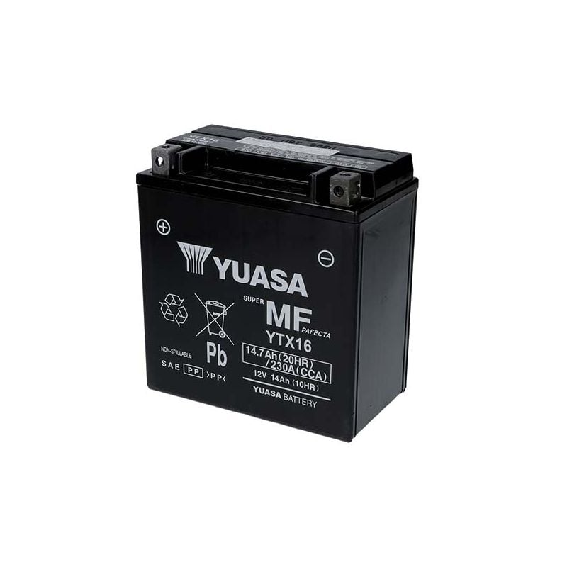 BATTERIA YUASA YTX16-BS(WC) PIAGGIO MP3 IE LT Touring (M64200) 400 11/11