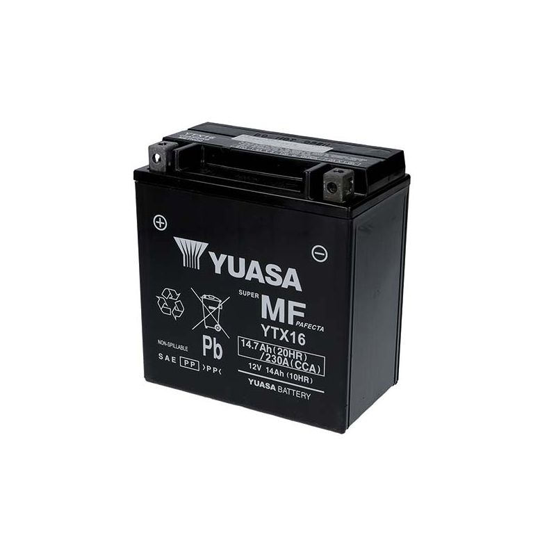 BATTERIA YUASA YTX16-BS(WC) PIAGGIO MP3 LT Sport - Business (M64300) 500 11/13