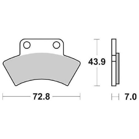 PASTIGLIA FRENO POST. SBS 717ATS POLARIS 2X4 250 90/90