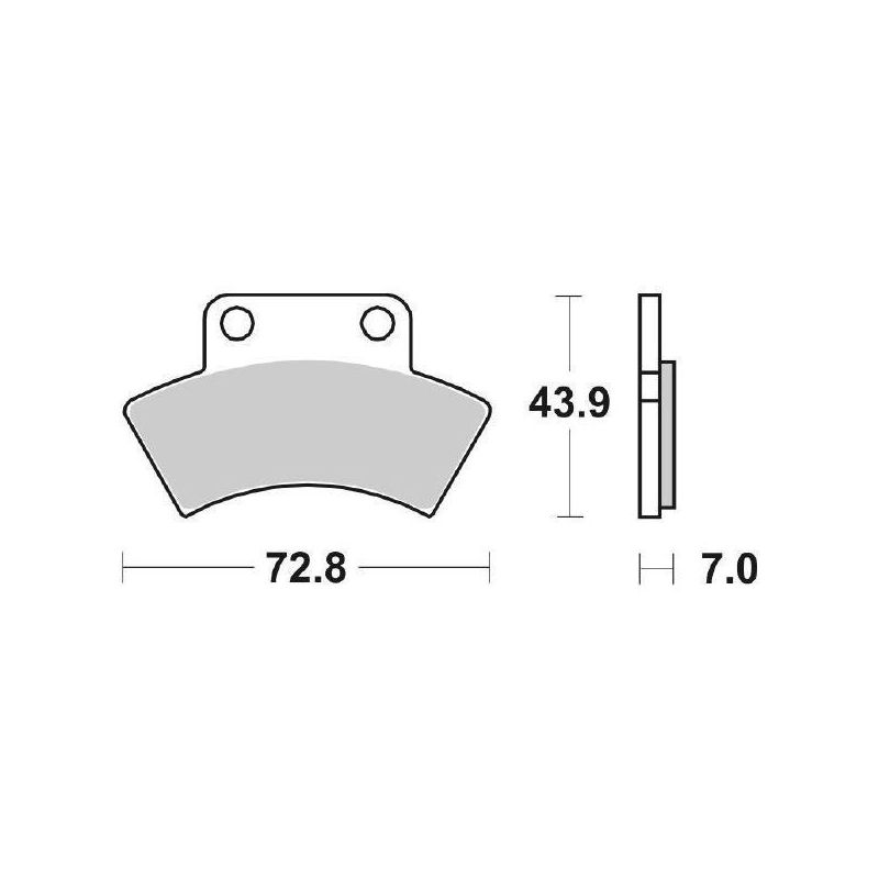 PASTIGLIA FRENO POST. SBS 717ATS POLARIS 2X4 250 93/93