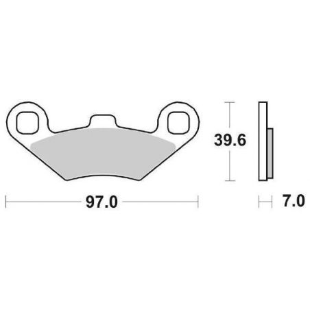 PASTIGLIA FRENO POST. SBS 716ATS POLARIS Hawkeye 4X4 300 07/10