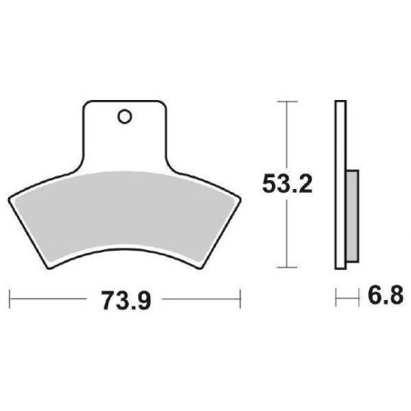 PASTIGLIA FRENO POST. SBS 755ATS POLARIS Sportsman 400 01/05