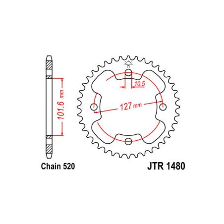 CORONA S AC P520-D37 SGR - SPROCKETS  POLARIS Outlaw MXR 450 08/10
