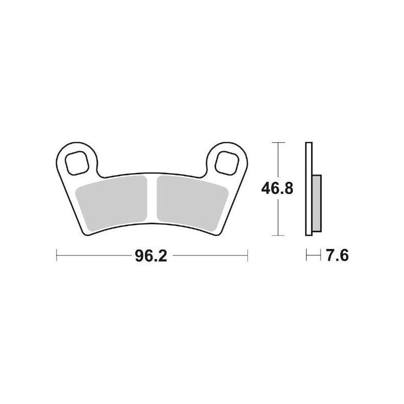 PASTIGLIA FRENO ANT. DX-SX SBS 898RSI POLARIS Outlaw S 450 08/13