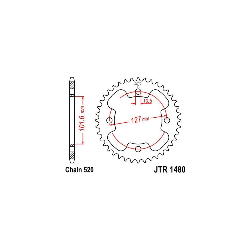 CORONA S AC P520-D37 SGR - SPROCKETS  POLARIS Outlaw S 450 08/10