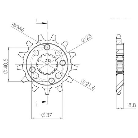 PIGNONE S AC P520-D14 SGR - SPROCKETS  POLARIS Predator 500 03/05