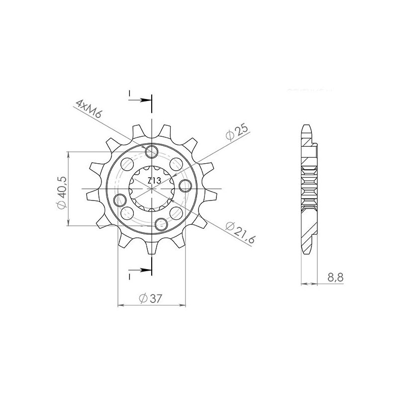 PIGNONE S+2 AC P520-D14 SGR - SPROCKETS  POLARIS Predator 500 07/07