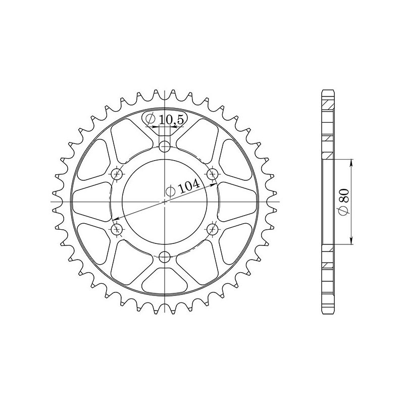 CORONA S AC P520-D36 SGR - SPROCKETS  POLARIS Scrambler 2X4 500 00/03