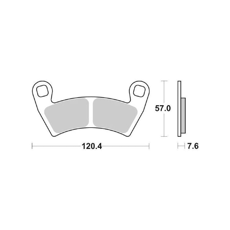 PASTIGLIA FRENO ANT. SBS 897SI POLARIS MVRS 4X4 800 08/13