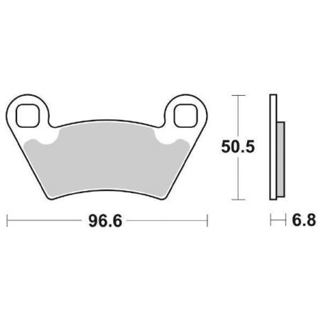PASTIGLIA FRENO POST. SBS 800ATS POLARIS Ranger XP 800 12/13
