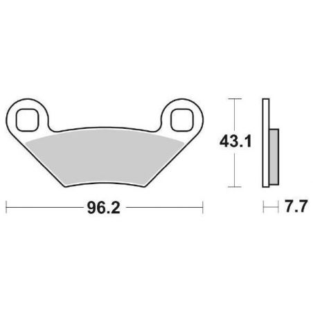 PASTIGLIA FRENO POST. SBS 899RSI POLARIS Sportsman Touring HO EPS 850 13/13