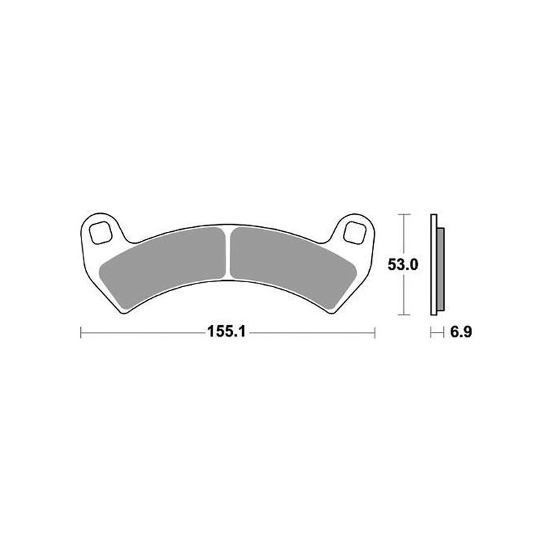 PASTIGLIA FRENO ANT. SBS 954SI POLARIS RZR XP TURBO 925 16/19