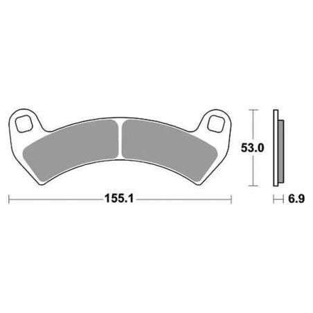 PASTIGLIA FRENO ANT. SBS 954SI POLARIS RZR XP TURBO 925 16/19