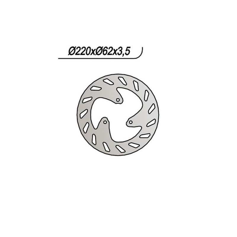 DISCO FRENO POST. NG 487 SHERCO Enduro, rear disc 3 holes 50 02/02