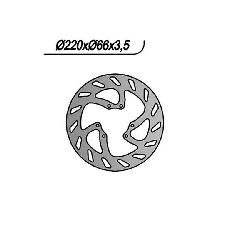 DISCO FRENO POST. NG 076 SHERCO Enduro, rear disc 6 holes 50 02/02