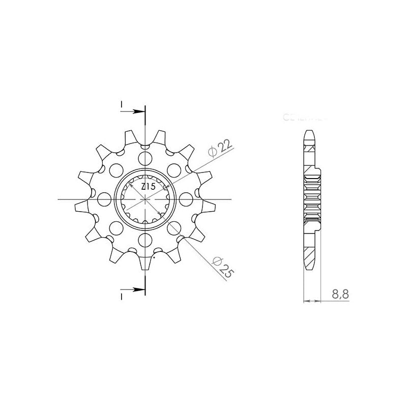 PIGNONE S+2 AC P520-D13 SGR - SPROCKETS  SHERCO SE 2.5 2T 250 13/14