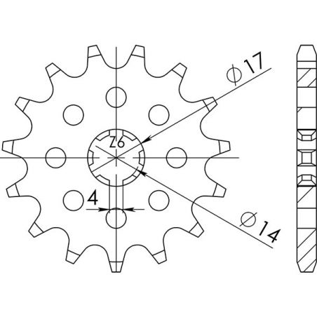 PIGNONE S AC P420-D12 SGR - SPROCKETS  SUZUKI APX 50 85/89