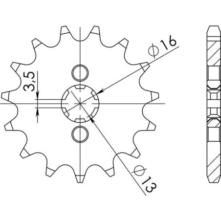 PIGNONE S+2 AC P420-D12 SGR - SPROCKETS  SUZUKI TS ER 50 80/84