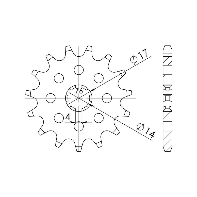PIGNONE S+2 AC P420-D12 SGR - SPROCKETS  SUZUKI TS ER21 Autom. 50