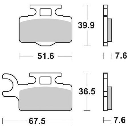 PASTIGLIA FRENO ANT. SBS 752SI SUZUKI RM 65 03/05