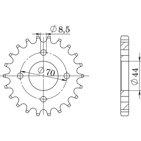 CORONA S AC P520-D22 SGR - SPROCKETS  SUZUKI LT Quadsport 80 89/06