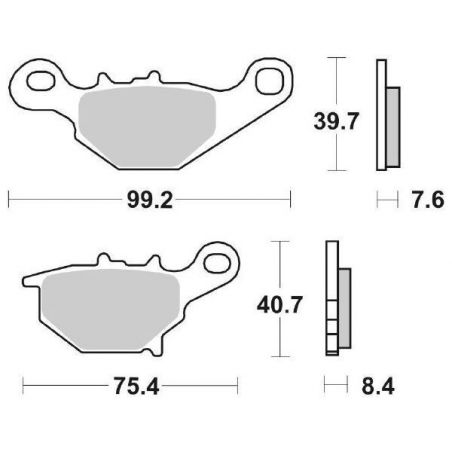 PASTIGLIA FRENO POST. SBS 820CS SUZUKI RM RA 85 18/21