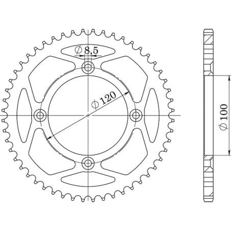CORONA S AL P428-D47 SGR - SPROCKETS  SUZUKI RM RA 85 18/21