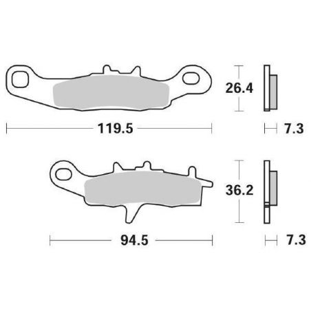 PASTIGLIA FRENO ANT. SBS 726RSI SUZUKI RM RA 85 18/21