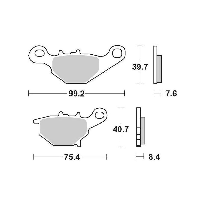 PASTIGLIA FRENO POST. SBS 820SI SUZUKI RM RA 85 05/16