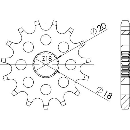 PIGNONE S+2 AC P428-D14 SGR - SPROCKETS  SUZUKI RM 100 76/82