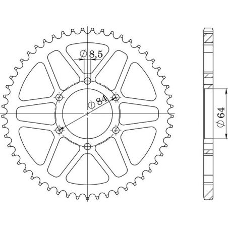 CORONA S AC P428-D53 SGR - SPROCKETS  SUZUKI DR SE (SF44A) 125 94/00