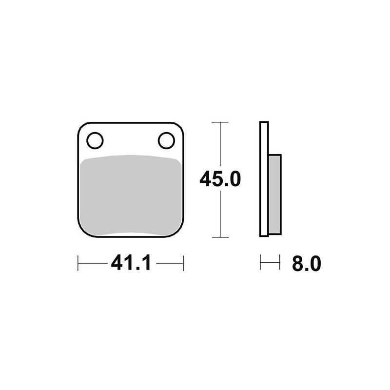 PASTIGLIA FRENO ANT. SBS 100HM SUZUKI DR SE (SF44A) 125 85/00
