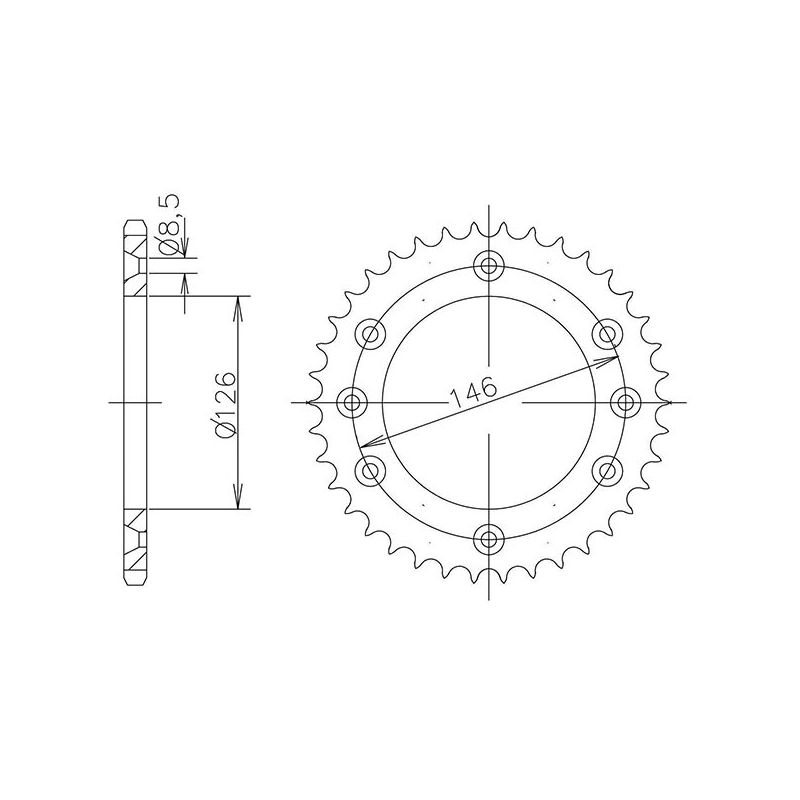 CORONA S AC P428-D50 SGR - SPROCKETS  SUZUKI DR SM (CS111) 125 09/13