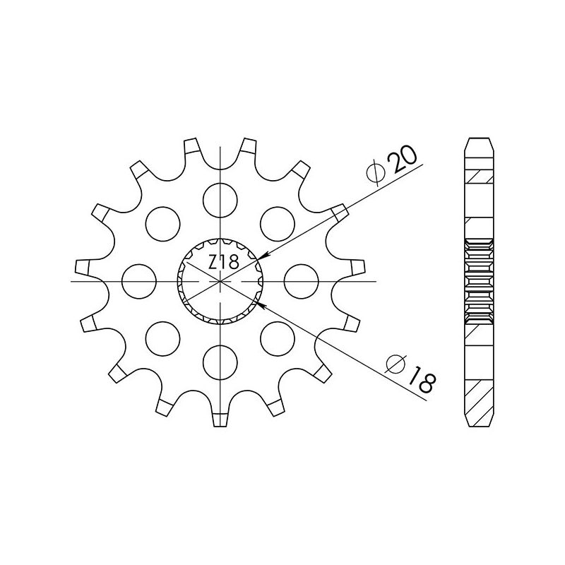 PIGNONE S AC P428-D12 SGR - SPROCKETS  SUZUKI GN R (GERMANIA) 125 94/96