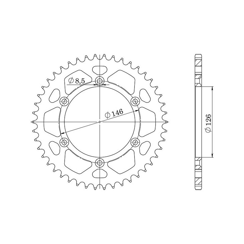 CORONA S AC P520-D49 SGR - SPROCKETS  SUZUKI RM 125 83/84