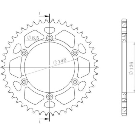 CORONA S AL P520-D53 SGR - SPROCKETS  SUZUKI RM 125 87/87