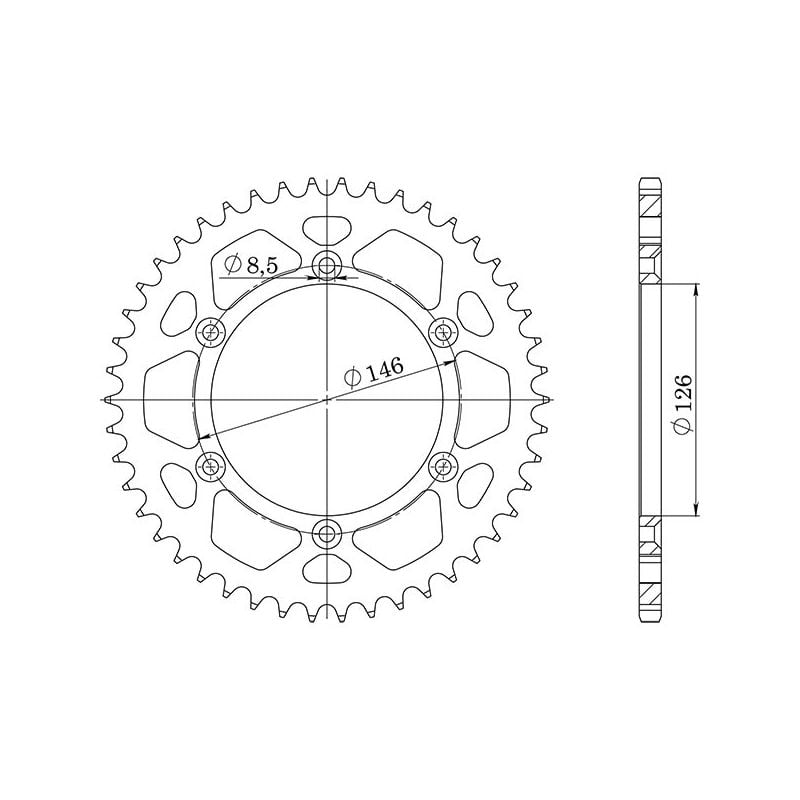 CORONA S AC P520-D53 SGR - SPROCKETS  SUZUKI RM 125 87/87