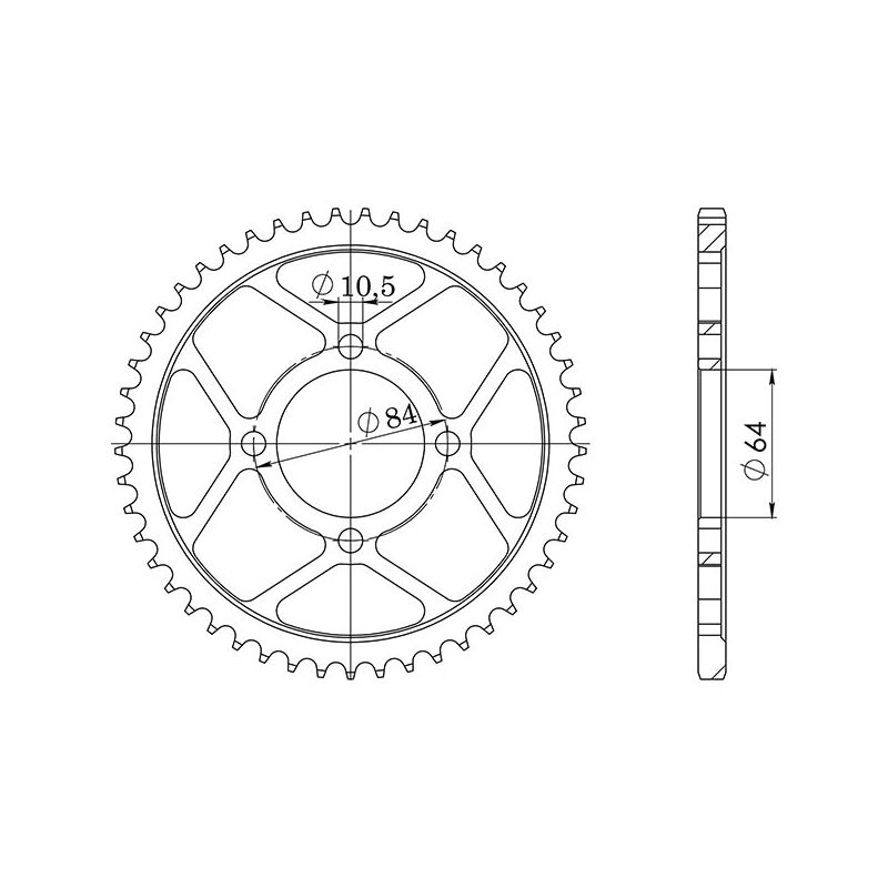 CORONA S AC P428-D49 SGR - SPROCKETS  SUZUKI RV Van Van 125 07/16