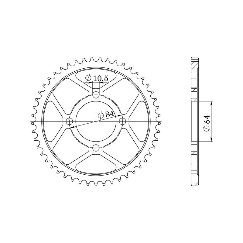 CORONA S AC P428-D49 SGR - SPROCKETS  SUZUKI RV Van Van 125 07/16