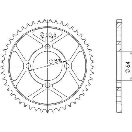 CORONA S AC P428-D49 SGR - SPROCKETS  SUZUKI RV Van Van 125 07/16