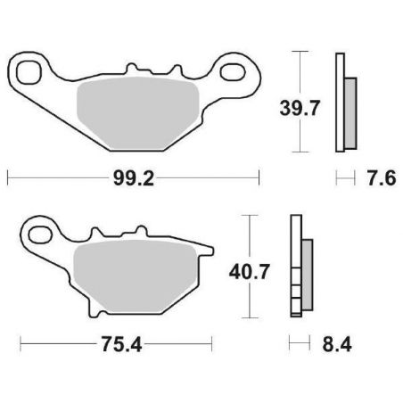PASTIGLIA FRENO ANT. SBS 122HF SUZUKI UC Epicuro 125 99/03