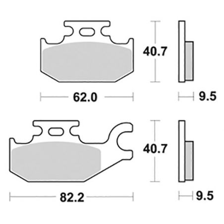 PASTIGLIA FRENO POST. SBS 196HM SUZUKI UH Burgman (C8111/C8112/C8132) 125 14/19