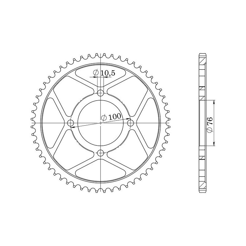 CORONA S AC P428-D56 SGR - SPROCKETS  SUZUKI VL Intruder LC 125 00/07