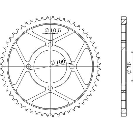 CORONA S AC P428-D56 SGR - SPROCKETS  SUZUKI VL Intruder LC 125 00/07