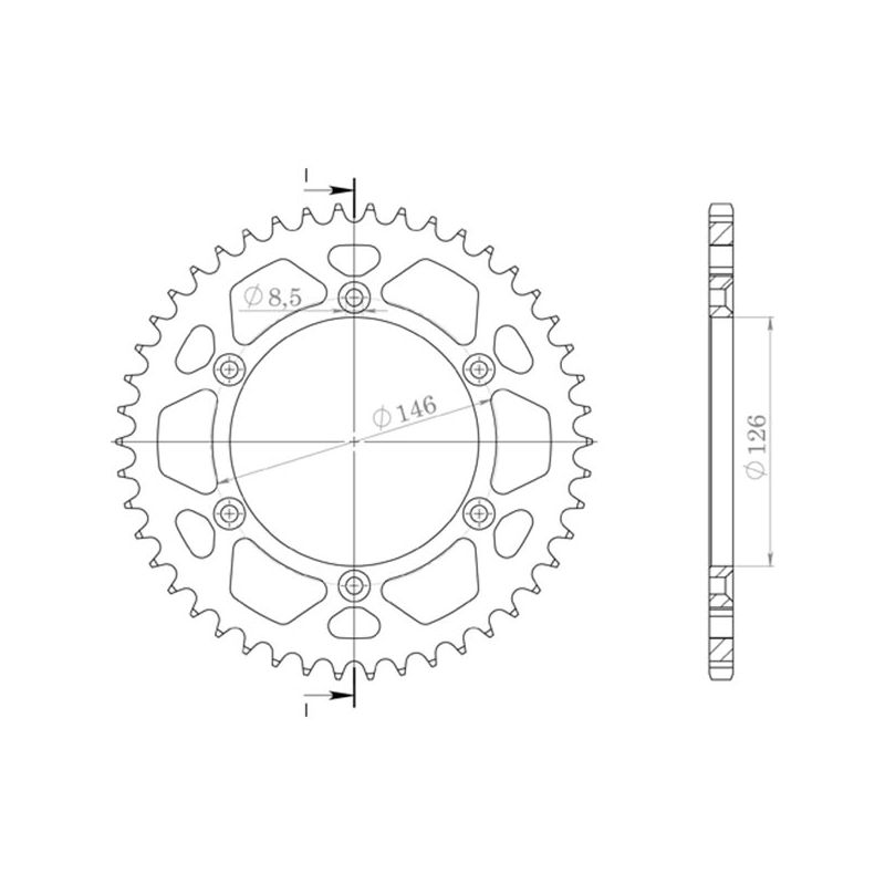 CORONA S AL P520-D49 SGR - SPROCKETS  SUZUKI DR L (L/M/N/P) (DJ42A) 250 90/93