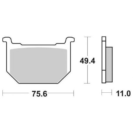 PASTIGLIA FRENO ANT. SBS 533HF SUZUKI GN 250 82/97