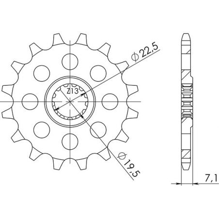 PIGNONE S+2 AC P520-D15 SGR - SPROCKETS  SUZUKI GN 250 82/98