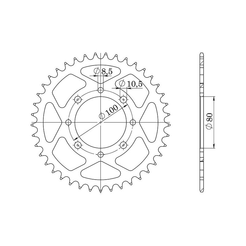 CORONA S AC P520-D41 SGR - SPROCKETS  SUZUKI GN 250 82/98